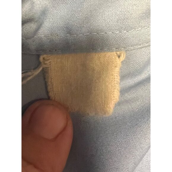 VTG Miller Western Pearl Snap Shirt Light Blue Long Sleeve 70s Style Mens Large - Picture 14 of 15